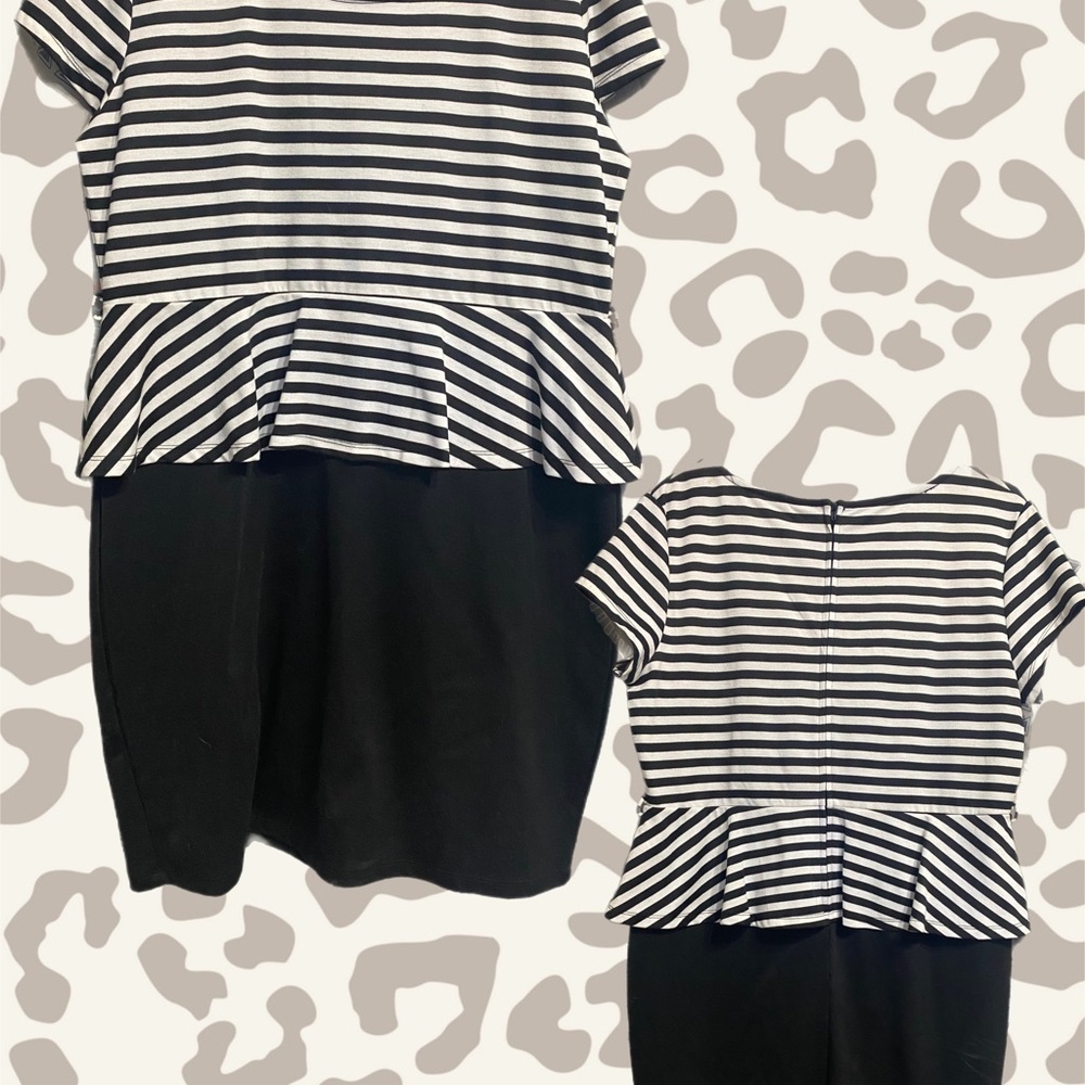 No Boundaries XXL black and white stripped dress